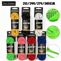 UICE Ice Hockey Skate Laces 84-120in Hockey Accessories Dual Layer Braid Hockey Shoelaces Ice Hockey Equipment