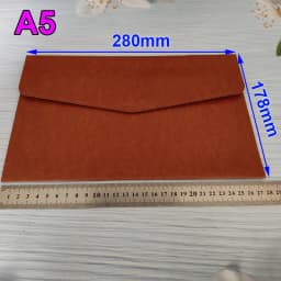 A4 A5 A6 Leather File Folder Data Package Document Bag Fashion Briefcase Data Contract Bill File Bag School Office Supplies