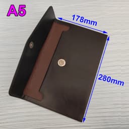A4 A5 A6 Leather File Folder Data Package Document Bag Fashion Briefcase Data Contract Bill File Bag School Office Supplies