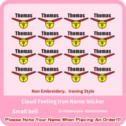 Custom Thermal Embroidery Iron Name Tag Sticker Personalized Washable Sewing Clothing Children Stickers Clothes Babysuit Labels