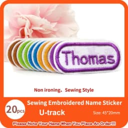 Custom Thermal Embroidery Iron Name Tag Sticker Personalized Washable Sewing Clothing Children Stickers Clothes Babysuit Labels