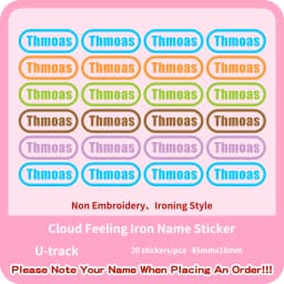 Custom Thermal Embroidery Iron Name Tag Sticker Personalized Washable Sewing Clothing Children Stickers Clothes Babysuit Labels