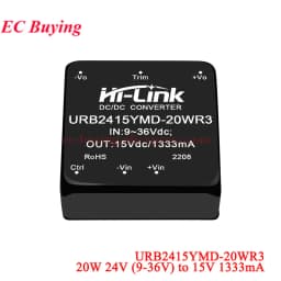 DC-DC 20W/10W/5W Isolated Regulated Power Supply Module 48V/24V/12V to 3.3V/5V/9V/12V/15V/24V URB4812YMD VRB1205YMD URB2412YMD