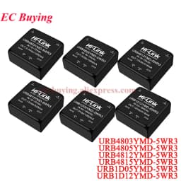 DC-DC 20W/10W/5W Isolated Regulated Power Supply Module 48V/24V/12V to 3.3V/5V/9V/12V/15V/24V URB4812YMD VRB1205YMD URB2412YMD