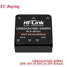DC-DC 20W/10W/5W Isolated Regulated Power Supply Module 48V/24V/12V to 3.3V/5V/9V/12V/15V/24V URB4812YMD VRB1205YMD URB2412YMD