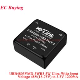 DC-DC 20W/10W/5W Isolated Regulated Power Supply Module 48V/24V/12V to 3.3V/5V/9V/12V/15V/24V URB4812YMD VRB1205YMD URB2412YMD