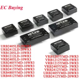 DC-DC 20W/10W/5W Isolated Regulated Power Supply Module 48V/24V/12V to 3.3V/5V/9V/12V/15V/24V URB4812YMD VRB1205YMD URB2412YMD