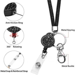 Badges Holder Retractable Lanyard Id Lanyard Name Tag Card Badge Holder Reels Chain Clips Hanging Rope Keychain Necklace Strap