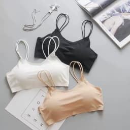 Gathered camisole women's top streetwear Seamless Sexy Tube Top ice silk anti-glare tube top wrap bra underwear