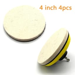 4PCS/Set Wool Felt Polishing Pad Polish Wheel Backing Pad Drill Adapter Kit Mirror Polish Glass Stainless Steel Polish