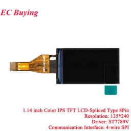 0.96" 0.96 1.14 1.3 1.44 1.8 Inch HD IPS TFT Display LCD Screen 1.29" OLED 128*128 135*240 80*160 ST7735 ST7789 CH1115 ST7735