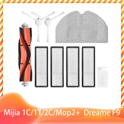 For Xiaomi Mijia 1C 1T 2C Mop 2 Pro + STYTJ01ZHM STYTJ03ZHM SKV4093GL SKV4073CN XMSTJQR2C Dreame F9 Filter Main Side Brush Mop