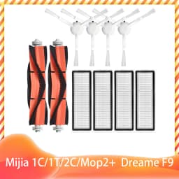 For Xiaomi Mijia 1C 1T 2C Mop 2 Pro + STYTJ01ZHM STYTJ03ZHM SKV4093GL SKV4073CN XMSTJQR2C Dreame F9 Filter Main Side Brush Mop