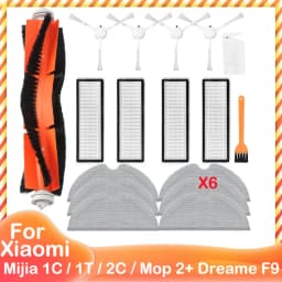 For Xiaomi Mijia 1C 1T 2C Mop 2 Pro + STYTJ01ZHM STYTJ03ZHM SKV4093GL SKV4073CN XMSTJQR2C Dreame F9 Filter Main Side Brush Mop