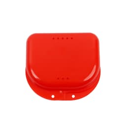 50Pcs Dental Orthodontic Retainer Box Denture Storage Container Mouth Guard Case with Vent Holes and Hinged Lid