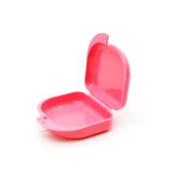 50Pcs Dental Orthodontic Retainer Box Denture Storage Container Mouth Guard Case with Vent Holes and Hinged Lid