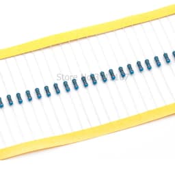 100PCS/LOT 1/4W 1R~22M 1% Metal film resistor 100R 220R 1K 1.5K 2.2K 4.7K 10K 22K 47K 100K 100 220 1K5 2K2 4K7 ohm Resistance