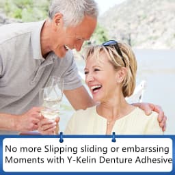Y-Kelin Denture Adhesive Cream 1/3/12 Pack Original Formula Zinc Free Extra Strong Hold For Upper Lower or Partials All Day