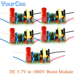 5pcs/1pc DC 3.7V to 1800V Booster Step Up Boost Board Arc Pulse DC Motor High Voltage Capacitor 3.7V to 5V Power Supply Module