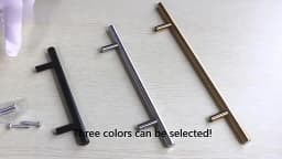 Modern Gold Brushed Straight Cupboard Handles Knobs Stainless Steel Brushed Black Gold Kitchen Door Handles Cabinet Pull