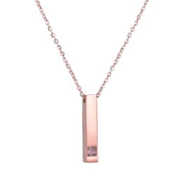 Personalized 4 Sides Engraving Square Bar Pendant Custom Name Date Stainless Steel Necklace Women Men Jewelry Gifts Wholesale