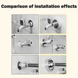 New Useful ABS Shower Kitchen Faucet Cover Adjustable Plating Faucet Decorative Cover Wall Flange Kitchen Tap Accessories Shower