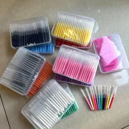 New 100Pcs/Box I-type Push Pull Interdental Brush 0.6-1.5Mm Cleaning Between Teeth Oral Care Orthodontic I Shape Tooth Floss