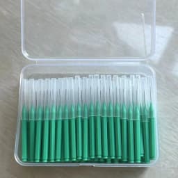 New 100Pcs/Box I-type Push Pull Interdental Brush 0.6-1.5Mm Cleaning Between Teeth Oral Care Orthodontic I Shape Tooth Floss