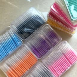 New 100Pcs/Box I-type Push Pull Interdental Brush 0.6-1.5Mm Cleaning Between Teeth Oral Care Orthodontic I Shape Tooth Floss