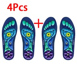 Plantar Acupoint Massage Insoles Men Women Magnetic Therapy Massage Insole Arch Support Orthopedic Shoe Pads 2Pcs/4Pcs