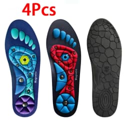 Plantar Acupoint Massage Insoles Men Women Magnetic Therapy Massage Insole Arch Support Orthopedic Shoe Pads 2Pcs/4Pcs