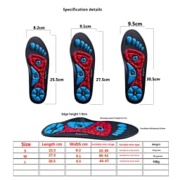 Plantar Acupoint Massage Insoles Men Women Magnetic Therapy Massage Insole Arch Support Orthopedic Shoe Pads 2Pcs/4Pcs