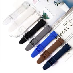 16mm 17mm 19mm 20mm Soft Silicone Bracelet for Swatch Colorful Watchband Watch Strap Replacement Watches Accessories With Tools