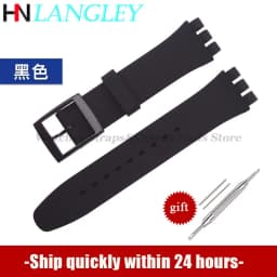16mm 17mm 19mm 20mm Soft Silicone Bracelet for Swatch Colorful Watchband Watch Strap Replacement Watches Accessories With Tools