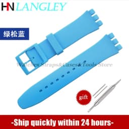 16mm 17mm 19mm 20mm Soft Silicone Bracelet for Swatch Colorful Watchband Watch Strap Replacement Watches Accessories With Tools
