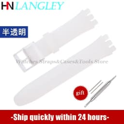 16mm 17mm 19mm 20mm Soft Silicone Bracelet for Swatch Colorful Watchband Watch Strap Replacement Watches Accessories With Tools