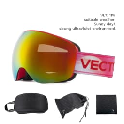 VECTOR OTG Ski Snowboard Goggles Women Men Skiing Eyewear UV 400 Snow Protection Glasses Adult Double Spherical Mirror Magnetic