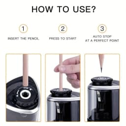 Electric Sharpener Assembly Desktop Automatic Pencil Sharpener Suitable To Pencils (6-8mm) for Students School Office Stationery