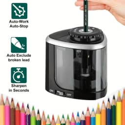 Electric Sharpener Assembly Desktop Automatic Pencil Sharpener Suitable To Pencils (6-8mm) for Students School Office Stationery