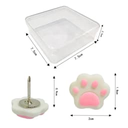 30pcs/set Sweet Cartoon Thumbtacks Set Cute Kitten Paw Pushpins Decorative Wooden Thumbtacks Office Student Supplies