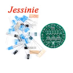 LED Water Light LED Round Water Light Production Kit for Skill Training Soldering Practice Parts Diy Electronic Kit Set