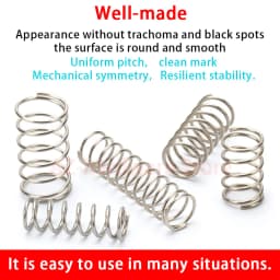 304 Stainless Steel Compression Spring Return Spring Steel Wire Diameter 0.8~0.9mm Outside Diameter 5~18mm  10 Pcs