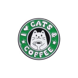Cats Club Enamel Pin Cat Planet Moon Cafe Paw Badge Custom Kitten Brooches Lapel Pin Jeans Shirt Bag Cute Animal Jewelry Gift
