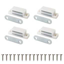 Cupboard Kitchen Furniture Magnetic Cabinet Door Latch Closures White Plastic Strong Powerful Magnet Catch