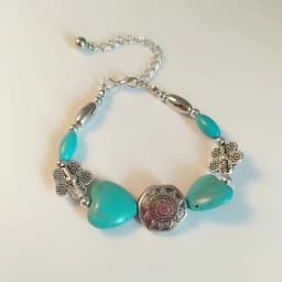 Tenande Enthic Tibet Silver Color Natural Stone Hearts Beads Bracelets Sun Coin Flowers Bracelets & Bangles for Women Boho
