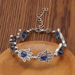 Tenande Enthic Tibet Silver Color Natural Stone Hearts Beads Bracelets Sun Coin Flowers Bracelets & Bangles for Women Boho