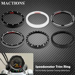 Motorcycle Black Speedometer Trim Bezel Cover Billet CNC Cut For Harley Sportster 883 1200 XL XR Iron Dyna Stree Bob Low Rider