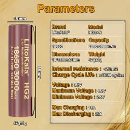 1-24pcs LiitoKala HG2 18650 3000mAh battery 3.6V discharge 20A dedicated High power discharge +DIY Nicke