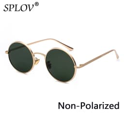 SPLOV Retro Punk Style Men Sunglasses Women Vintage Round Metal Frame Colorful Lens Sun Glasses Fashion Eyewear Gafas Sol UV400