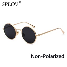 SPLOV Retro Punk Style Men Sunglasses Women Vintage Round Metal Frame Colorful Lens Sun Glasses Fashion Eyewear Gafas Sol UV400